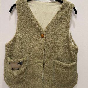 Miss Patina Button Down Sheep Vest
